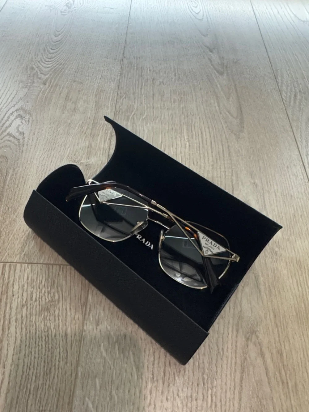 Prada Women's Gold Hexagonal Metal Glasses. Like new . 100% authentic